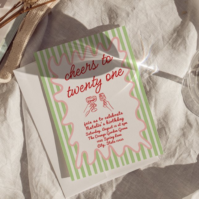 Convite 21 ruas Desenhadas Coloridas Brincadeira Aniversár (Criador carregado)