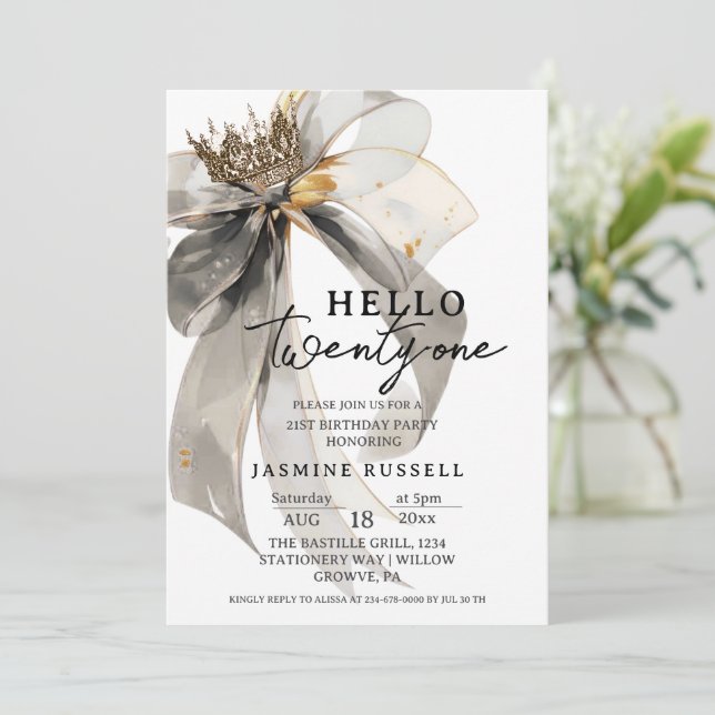 Convite 21ruas 21 Mulheres Festas de aniversário (Em pé/Frente)