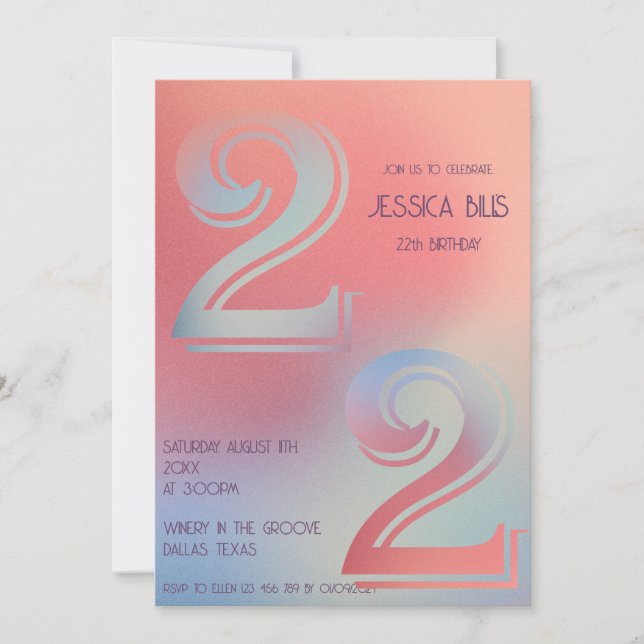 Convite 22.o aniversário (Frente)