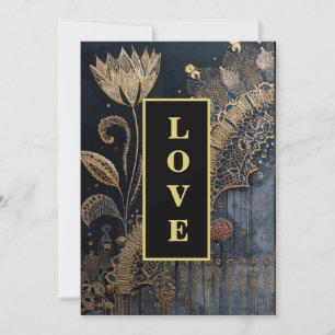 Convite *~ 22 RSVP AR26 QR Casamento vintage DE AMOR DE re