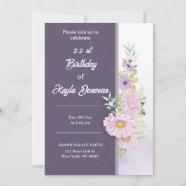 Convite 22 th Celebration Birthday Card