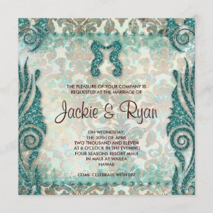 Convite 232 Praia Invitation Seacavalo Vintage Teal