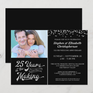 Convite 25º Aniversário 25 ANOS EM CONSTRUÇÃO Confetes