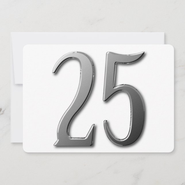 Convite 25º Aniversário com Informações no Verso (Frente)
