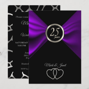 Convite 25º Aniversário de Bodas de Prata - Estampa Girafa