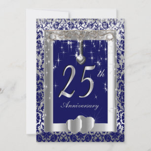 Convite 25º Aniversário de Bodas de Prata   Texto DIY