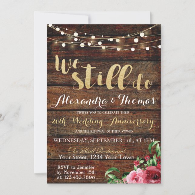 Convite 25º Aniversário de Casamento, Ainda Fazemos Aniver (Frente)