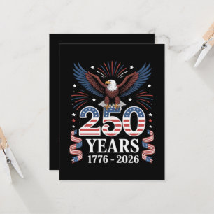 Convite 250º Aniversário EUA 1776 2026 Águia Patriótica