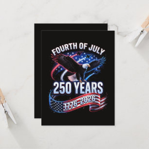Convite 250º Aniversário EUA 1776-2026 Patriótico American