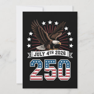 Convite 250º Aniversário Patriótico 4 De Julho 1776 2026