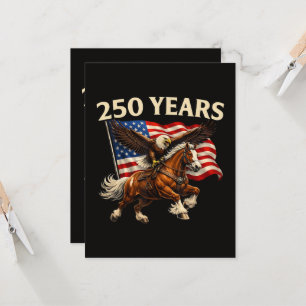 Convite 250 Aniversário EUA Cavalo Ocidental Águia