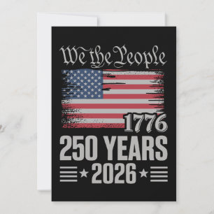 Convite 250 Anos 1776 2026 250º Aniversário 4 De Julho