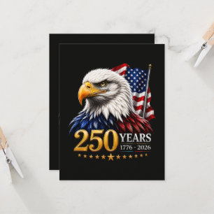 Convite 250 Anos Americanas 250º Aniversário Patriótico EU