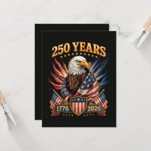 Convite 250 Anos Americano 250º Aniversário EUA Patriótico