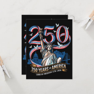 Convite 250 Anos de Aniversário da América 1776 2026