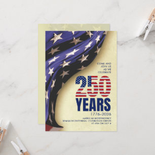 Convite 250 Anos de Aniversário da Independência Americana