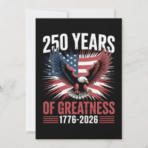Convite 250 Anos De Grandeza 1776 2026 250º Aniversário