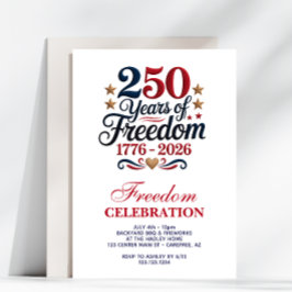 Convite 250th American Birthday Party