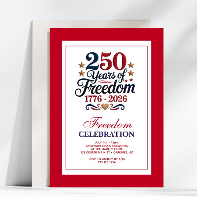 Convite 250th Anniversary USA Freedom Party (Criador carregado)