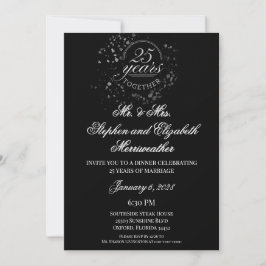 Convite 25 Anos Juntos Festa de Aniversário de Bodas de Pr