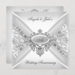 Convite 25 Casamento Aniversário de Branca Elegante de Pra<br><div class="desc">25 Casamento Aniversário Elegante Branca de Prata,  Convite de festas de Celebração. Personalize com seus próprios detalhes. Este estilo Design é protegido por direitos autorais © Conteúdo e Designs © 2000-2012 Zizzago™ (Marca registrada) e seus licenciadores</div>