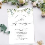 Convite 25 de Casamento Chic Greenery (ou Outro)<br><div class="desc">Celebre a alegria do seu aniversário de casamento com este belo convite de aniversário elegante! Capacidade de adicionar qualquer número de aniversário de que você precise. Design com excelente aquarela Eucalyptus greenery deixa enquadrar seus detalhes de aniversário. Sua frase de "número de Aniversário de Casamento" em uma bela mistura de...</div>