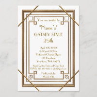 25, Festa de aniversário, estilo Gatsby, branco e 