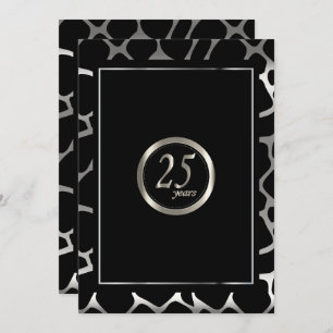 Convite 25 Silver Anniversário Design - Girafa Design