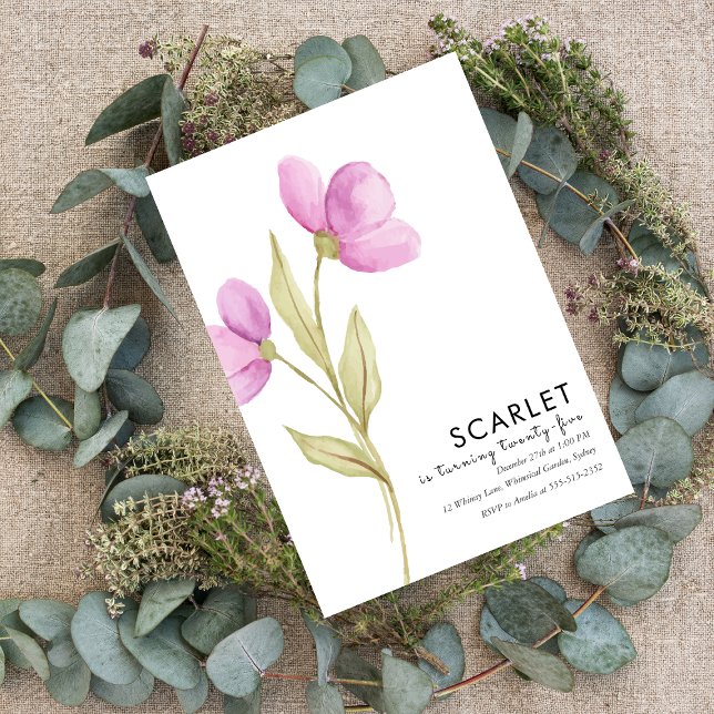 Convite 25 Simples de Chic Moderno (Criador carregado)