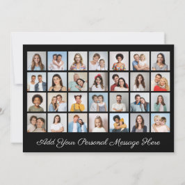 Convite 28 Colagem de Fotos Adicione seu Agradecimento Edi