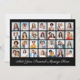 Convite 28 Colagem de Fotos Adicione seu Agradecimento Edi