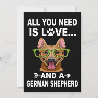 Convite 2 All You Need Is Love And A German Shepherd