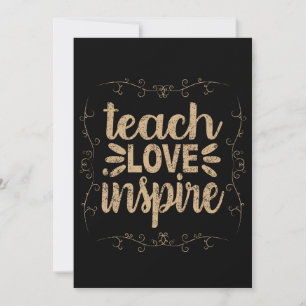 Convite 2- Camisa Teach Love Inspire, Professor Retro Vint