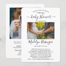 Convite 2 Chá de fraldas Virtual de Longa Distância de Fot