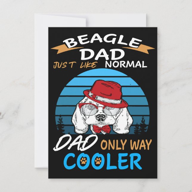 Convite 2 Dad Beagle Dad Cooler (Frente)