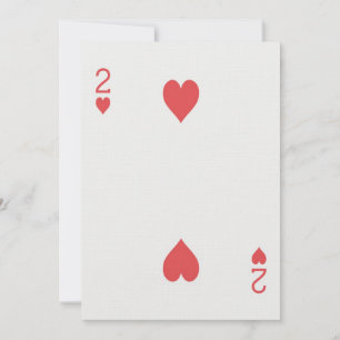 Convite 2 de Copas Carta de Jogador Casamento