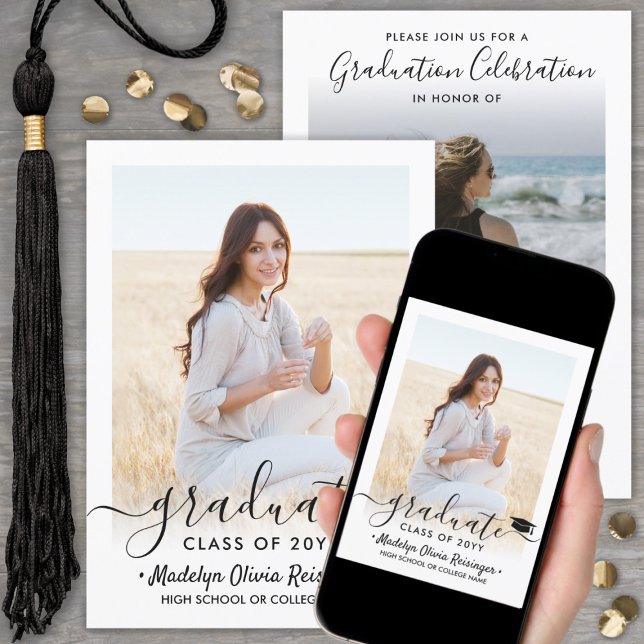 Convite 2 Elegante Simples de Script Moderno para Formataç (Criador carregado)