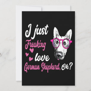 Convite 2 Eu apenas assustei o German shepherd de amor OK