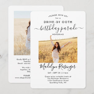 Convite 2 Festa de aniversário de Distância Social Drive