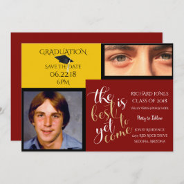 Convite 2 FOTO e ESCOLHA COR Graduação Amarela