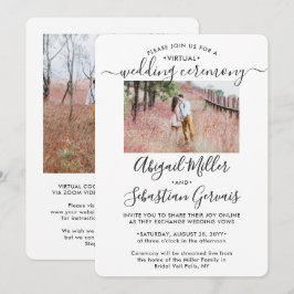 Convite 2 Foto Virtual Wedding Livestream Longa Distância