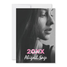 2 Graduação Branca e Rosa Moderna com Tendência Fo