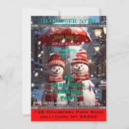 Convite 2 Neve Fazendo uma Festa de Natal