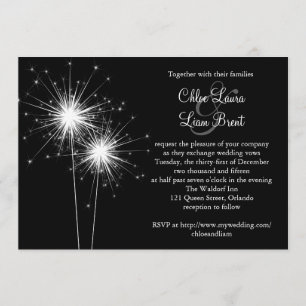 Convite 2 para Casamento com Sparkler