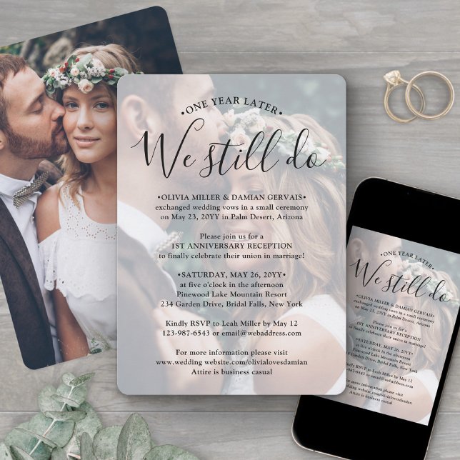 Convite 2 Recepção de Aniversário com Fotos Nós Ainda Casa (Criador carregado)