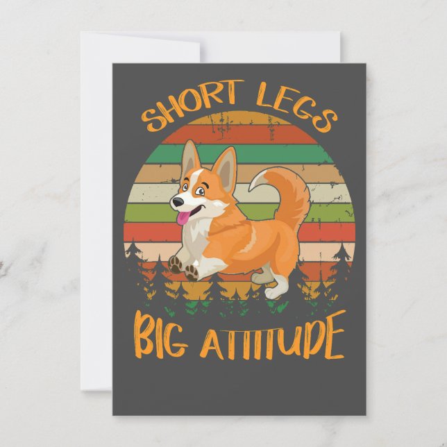 Convite 2 Short Legs Big Attitude corgi (Frente)
