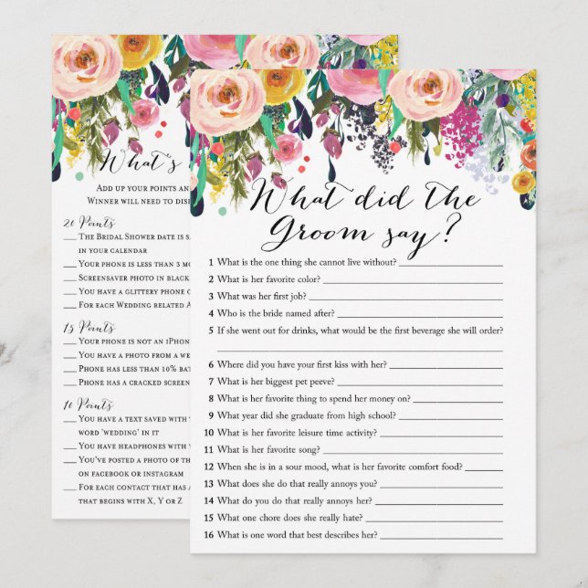 Convite 2x Jogos de Chá de panela de jardim 5x7 (Frente/Verso)