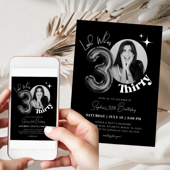 Convite 30 30 Homens Negros de aniversário Foto: (Criador carregado)