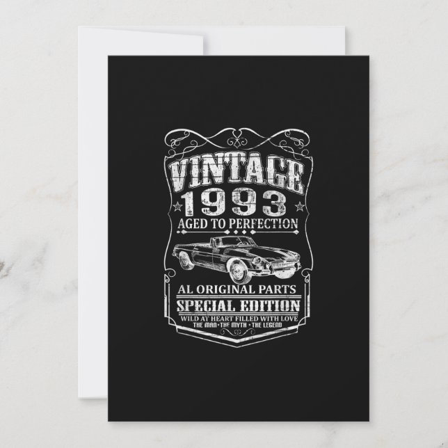 Convite 30 Anos de Idade Vinho 1993 Homem Mito Lenda 30º A (Frente)