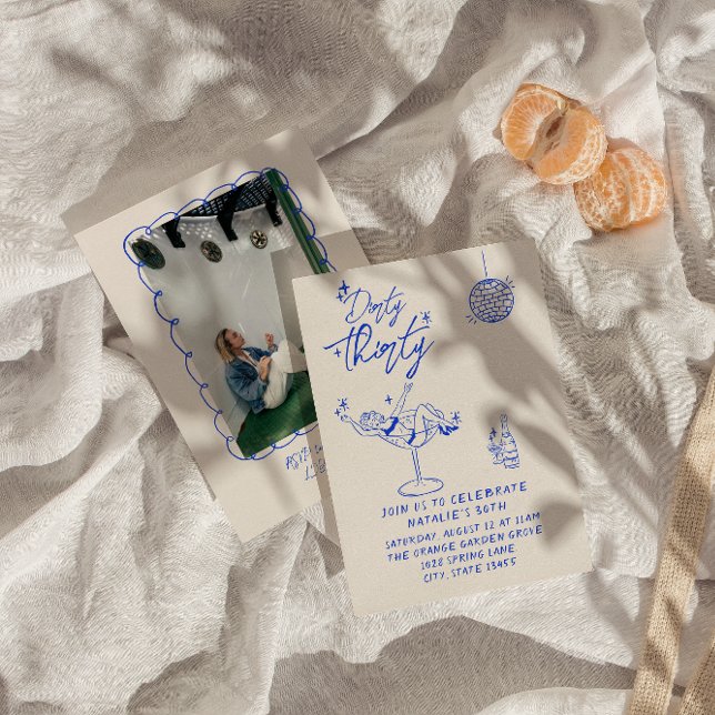 Convite 30 Coastal Doddle Sujty Trinta Fotografias Anivers (Criador carregado)